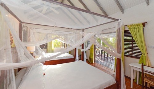 Habitación, 2 camas de matrimonio, vistas al mar