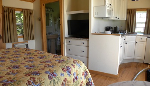 Cabaña Deluxe, 1 cama de matrimonio grande, cocina básica, vistas al mar