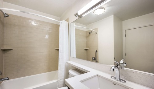 Suite estudio, 1 cama de matrimonio (Mobility/Hearing Tub Studio)