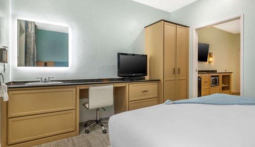 Suite, 1 cama de matrimonio grande con sofá cama, no fumadores, vistas a la piscina