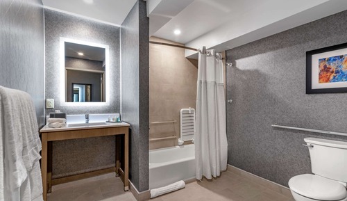Habitación, 1 cama de matrimonio grande, accesible para personas con discapacidad (Roll-In Shower)