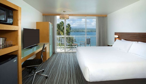 Habitación, 1 cama de matrimonio grande, lanai, frente al mar