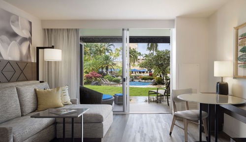 Habitación Deluxe, 1 cama de matrimonio grande con sofá cama, lanai, planta baja