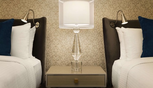 Habitación Deluxe, 2 camas de matrimonio, vistas a la ciudad
