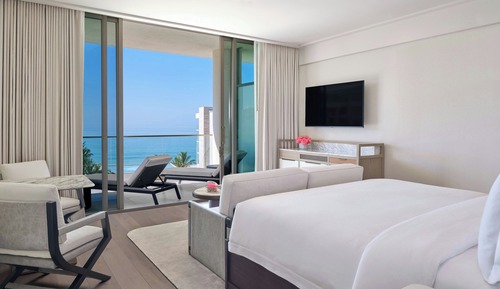 Habitación, 1 cama de matrimonio grande con sofá cama, no fumadores, vistas al mar