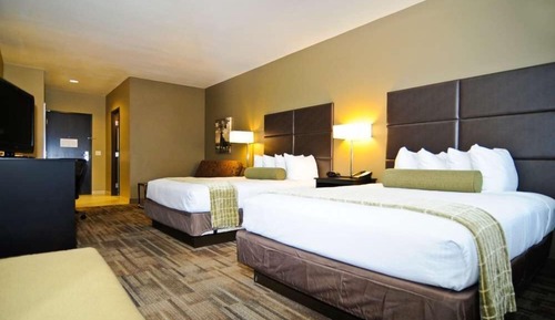 Habitación estándar, 2 camas de matrimonio, no fumadores, frigorífico y microondas