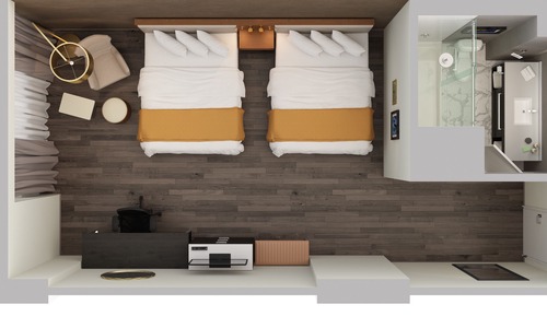 Habitación superior, 2 camas de matrimonio
