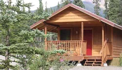 Cabaña básica, 2 camas de matrimonio