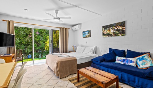 Estudio estándar, 1 cama de matrimonio, vistas al jardín