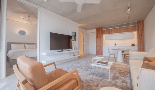 Apartamento, 1 cama de matrimonio, no fumadores, vistas parciales al mar (Side View Room)