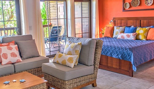 Estudio de lujo, 1 cama de matrimonio grande con sofá cama, vistas al mar