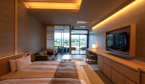 Habitación triple de lujo, no fumadores (UGUISU,  with indoor hot spring bath)