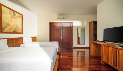Habitación superior, 2 camas individuales, patio