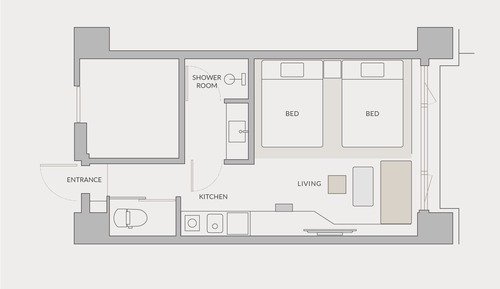 Habitación estándar con 2 camas individuales