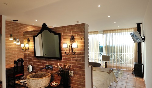 Suite estudio Deluxe, chimenea