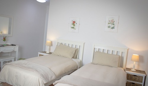 Habitación con 2 camas individuales, vistas al jardín