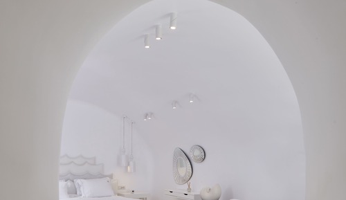 Habitación de luna de miel doble, vistas al mar (Outdoor Hot Tub, Caldera View)