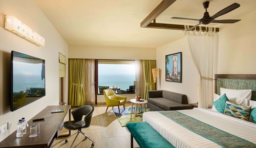 Habitación Deluxe doble, 1 cama doble, balcón, frente al mar