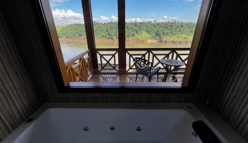 Cabaña Deluxe, 1 cama de matrimonio, vistas al río