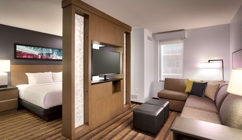 Suite estudio, 1 cama de matrimonio grande con sofá cama