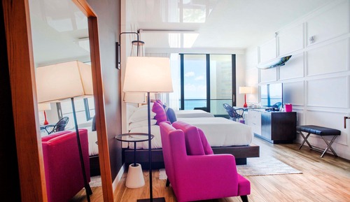 Habitación Premium, 2 camas de matrimonio, vistas al mar