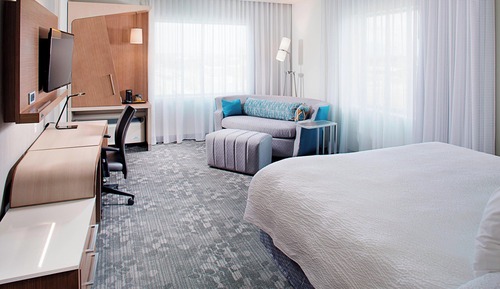 Habitación, 1 cama de matrimonio grande con sofá cama, vistas a la ciudad