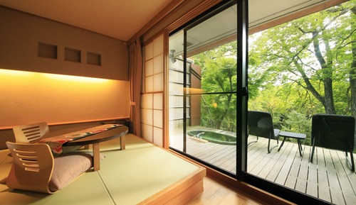Habitación superior, baño privado (Japanese Western Style,Open-Air Bath)