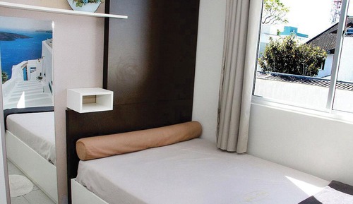 Habitación estándar doble, baño privado, vistas a la ciudad