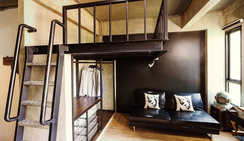 Loft de diseño, balcón, vistas a la ciudad