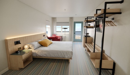 Habitación Premier, 1 cama de matrimonio grande, frente al mar