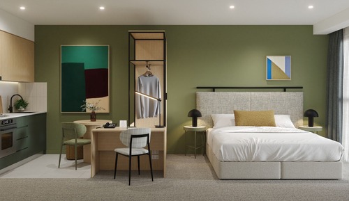 Estudio ejecutivo, balcón (Apartment)