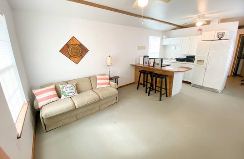 Throckmorton Cabaña | Cow Co. Cottages - One Block Away From Downtown Shopping, Dining, & More!