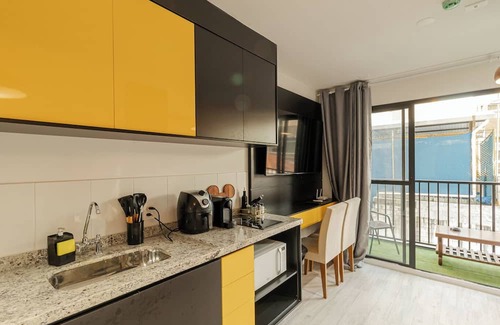 Sao Paulo Apartamento | Studio c Academia e Piscina a 3 min do Allianz