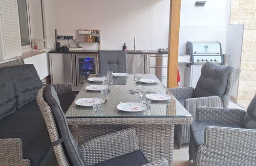 Klenovica Casa | Vacation home with pool, terraces, garden kitchen and beautiful sea views