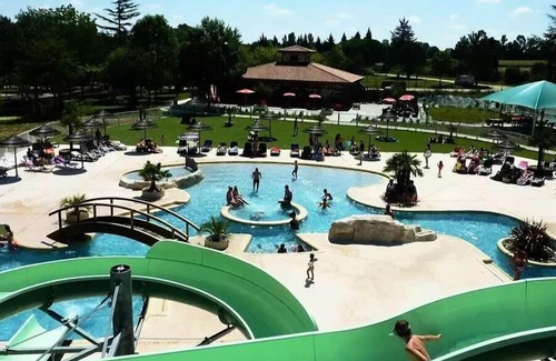 Saint-Cricq Casa | Camping Lac de Thoux* - Classic Pavilion 30m² - 3 Ad + 1 Child - for people with reduced mobility - air conditioning - TV 4 people