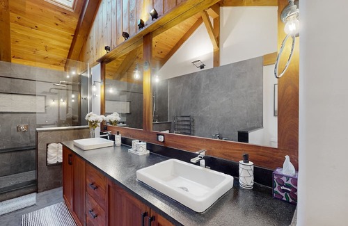 Apex Casa | Spacious house w/ decks, hot tubs, firepits, water views & luxurious furnishings