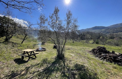 Arpino Casa | 12 m2 tent equipped with a comfortable French double bed, with an internal space to relax in. The ex