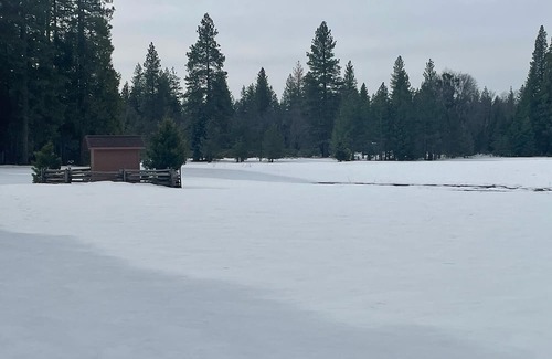 Shingletown Cabina | 50 Acre Mountain Meadow Campground with Cabin, Bathhouse & Outdoor Kitchen