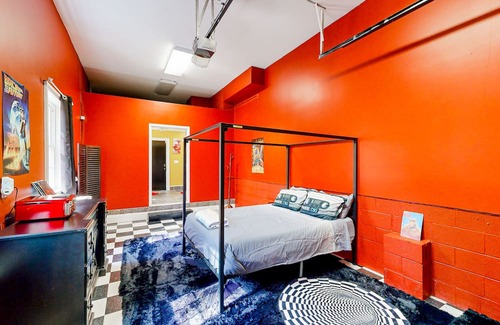 Rock Hill Cabaña | Unique and retro stay on the river with grill, hot tub, pool, & W/D access