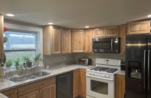 Pentwater Cabaña | Cozy 3-bedroom cottage, large yard, minutes from Lake Michigan. Pet friendly.