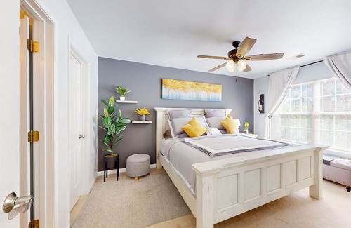 Carolina Forest Casa | Charming & sunlit retreat with pool, patio, courts, & gym - near golf & beaches, dog-friendly