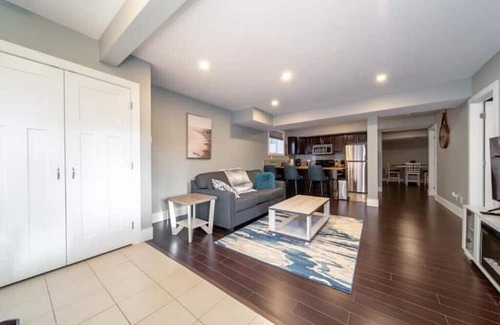 St. Albert Casa | Beautiful walkout basement suite with floor to ceiling windows and a great view