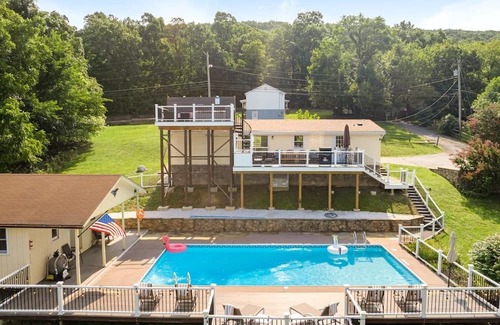 Millville Casa | Riverview Retreat - Pool, Hot Tub, and Mtn Views!