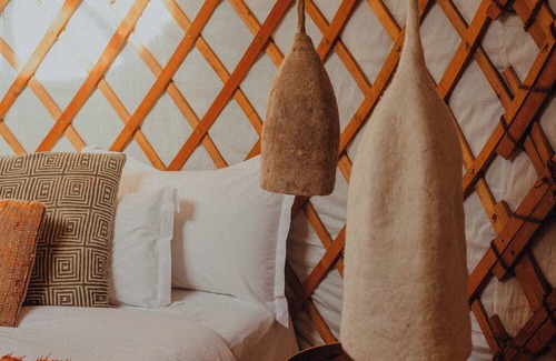 Sidi Kaouki Cabina | Moonlight Yurt w/Air Con, Garden & Stone Bathroom