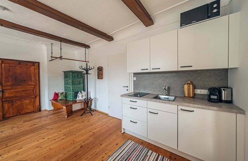 Altaussee Apartamento | Sieglgut: Brahms Apartment | Kitchen | Parking