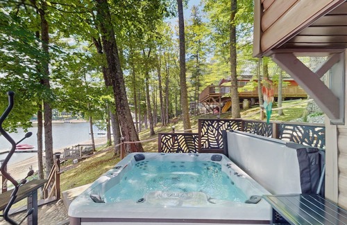 Gloversville Casa | Lakefront house with kayaks, hot tub, firepit, dock - in ADK Park