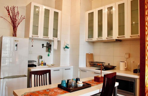 Beijing Central Business District Apartamento | Beijing CBD area luxurious four-person room with two queen-size beds