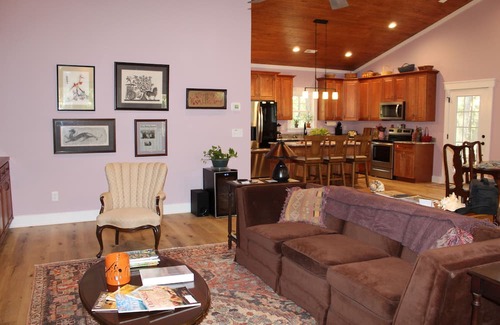 Coats Casa | Peaceful Studio Style Home with Accessible Features, Wood Burning Fireplace