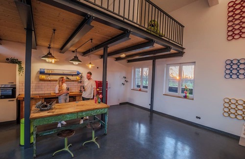 Tecklenburg Apartamento | E-Loft in the high-voltage room Altes Wasserwerk Tecklenburg special vacation apartment