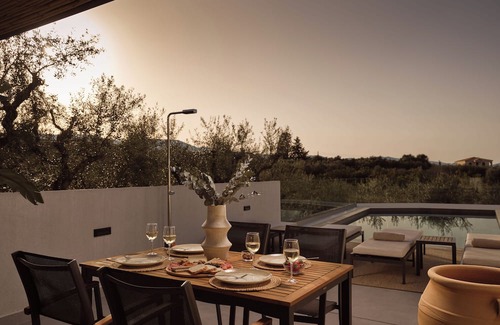 Psarou Villa | Villa with beautiful view and breathtaking sunset.